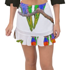 Parrots T-shirtcute Rainbow Loris - Lorikeet T-shirt Fishtail Mini Chiffon Skirt by EnriqueJohnson