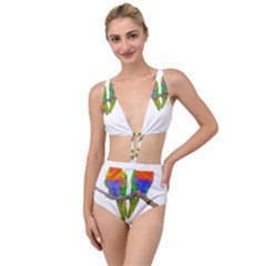 Parrots T-shirtcute Rainbow Loris - Lorikeet T-shirt Tied Up Two Piece Swimsuit by EnriqueJohnson