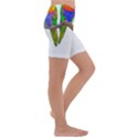 Parrots T-shirtcute Rainbow Loris - Lorikeet T-shirt Kids  Lightweight Velour Capri Yoga Leggings View3