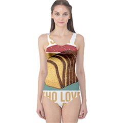 Bread Baking T- Shirt Funny Bread Baking Baker Crust A Girl Who Loves Bread Baking T- Shirt (1) One Piece Swimsuit by JamesGoode