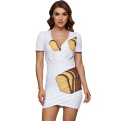 Bread Baking T- Shirt Funny Bread Baking Baker Crust A Girl Who Loves Bread Baking T- Shirt (2) Low Cut Cap Sleeve Mini Dress by JamesGoode