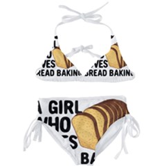 Bread Baking T- Shirt Funny Bread Baking Baker Crust A Girl Who Loves Bread Baking T- Shirt Kids  Classic Bikini Set by JamesGoode