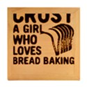 Bread Baking T- Shirt Funny Bread Baking Baker Crust A Girl Who Loves Bread Baking T- Shirt Wood Photo Frame Cube View2