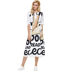 Bread Baking T- Shirt Funny Bread Baking Baker Crust A Girl Who Loves Bread Baking T- Shirt Bow Sleeve Chiffon Midi Dress by JamesGoode