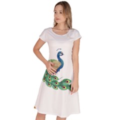 Peacock T-shirtsteal Your Heart Peacock 06 T-shirt Classic Short Sleeve Dress