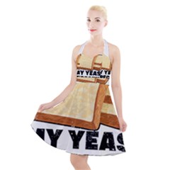 Bread Baking T- Shirt Funny Bread Baking Baker My Yeast Expecting A Bread T- Shirt (1) Halter Party Swing Dress  by JamesGoode