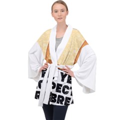 Bread Baking T- Shirt Funny Bread Baking Baker My Yeast Expecting A Bread T- Shirt (1) Long Sleeve Velvet Kimono  by JamesGoode