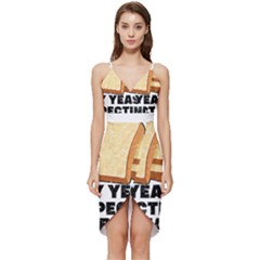 Bread Baking T- Shirt Funny Bread Baking Baker My Yeast Expecting A Bread T- Shirt (1) Wrap Frill Dress by JamesGoode