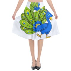 Peacock T-shirtsteal Your Heart Peacock 192 T-shirt Flared Midi Skirt by EnriqueJohnson