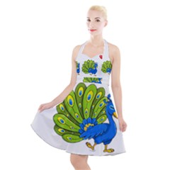 Peacock T-shirtsteal Your Heart Peacock 192 T-shirt Halter Party Swing Dress  by EnriqueJohnson