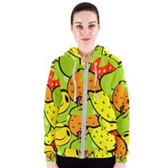 Fruit Food Wallpaper Women s Zipper Hoodie by Dutashop