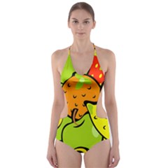 Fruit Food Wallpaper Cut-out One Piece Swimsuit by Dutashop