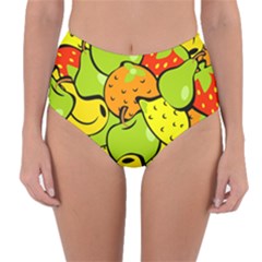 Fruit Food Wallpaper Reversible High-waist Bikini Bottoms by Dutashop