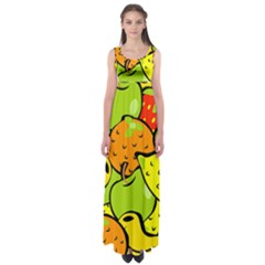 Fruit Food Wallpaper Empire Waist Maxi Dress by Dutashop