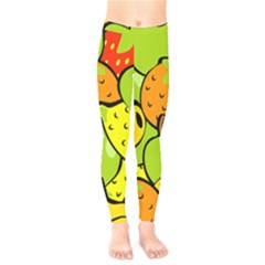 Fruit Food Wallpaper Kids  Leggings by Dutashop