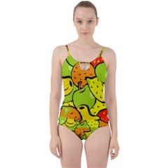 Fruit Food Wallpaper Cut Out Top Tankini Set by Dutashop