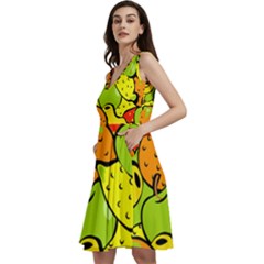 Fruit Food Wallpaper Sleeveless V-neck Skater Dress With Pockets by Dutashop