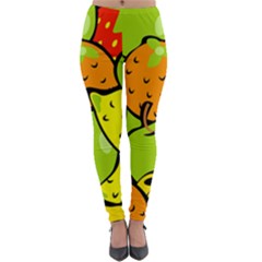 Fruit Food Wallpaper Lightweight Velour Leggings by Dutashop