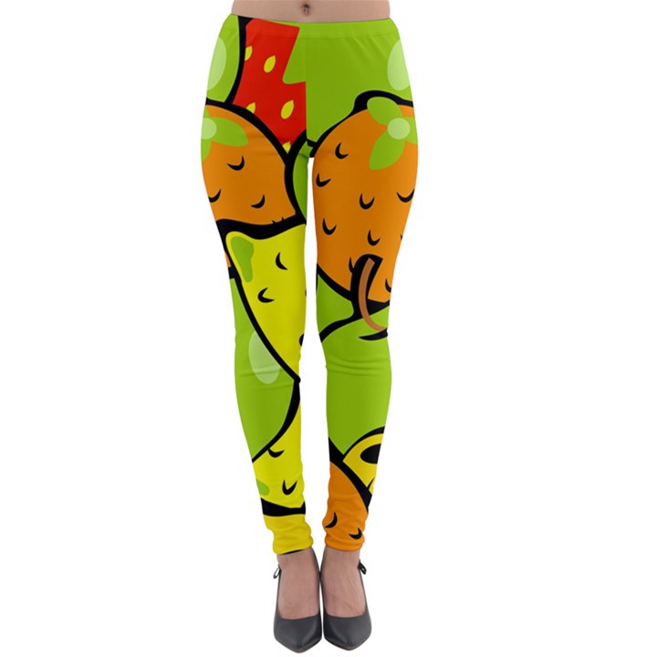 Fruit Food Wallpaper Lightweight Velour Leggings