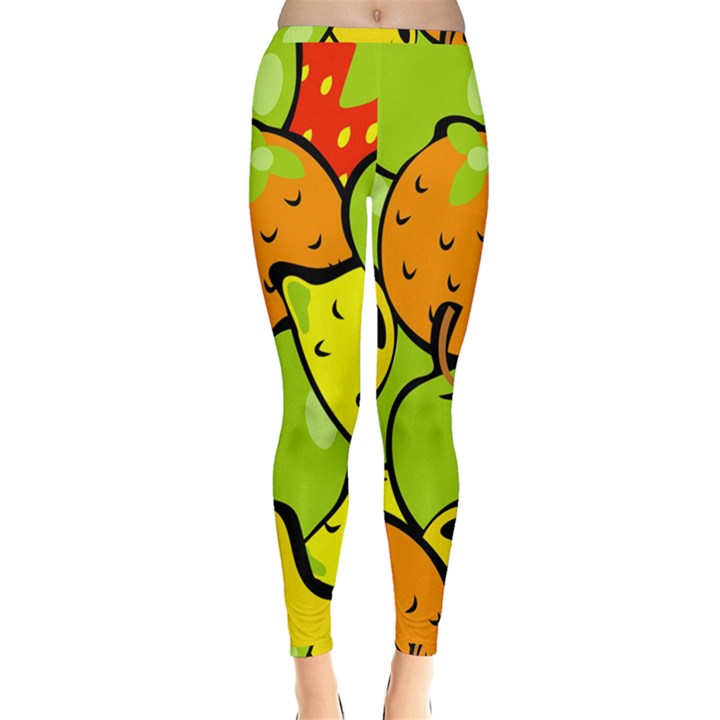 Fruit Food Wallpaper Inside Out Leggings