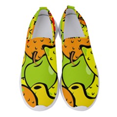 Fruit Food Wallpaper Women s Slip On Sneakers by Dutashop