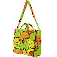 Fruit Food Wallpaper Square Shoulder Tote Bag by Dutashop