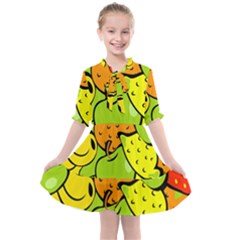 Fruit Food Wallpaper Kids  All Frills Chiffon Dress