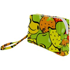 Fruit Food Wallpaper Wristlet Pouch Bag (small) by Dutashop