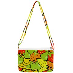 Fruit Food Wallpaper Double Gusset Crossbody Bag by Dutashop