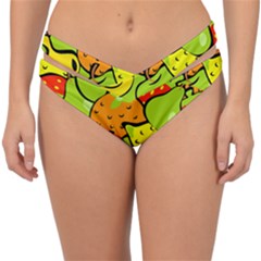 Fruit Food Wallpaper Double Strap Halter Bikini Bottoms by Dutashop