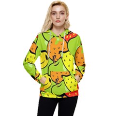 Fruit Food Wallpaper Women s Lightweight Drawstring Hoodie by Dutashop