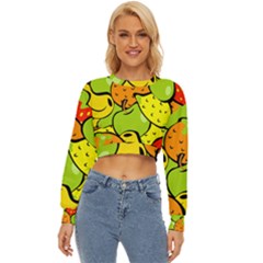 Fruit Food Wallpaper Lightweight Long Sleeve Sweatshirt by Dutashop