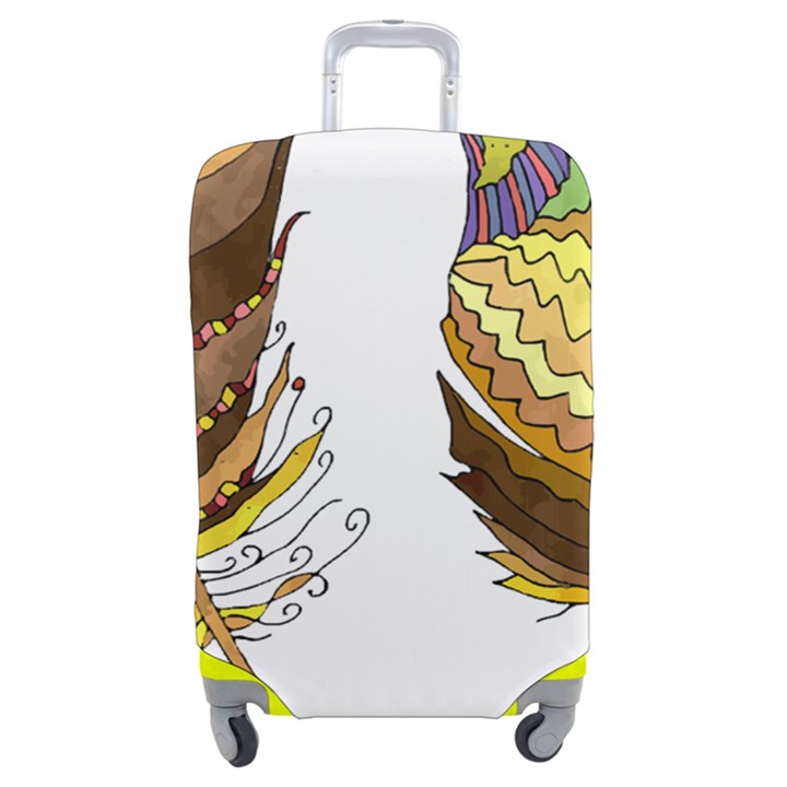 Feathers Design T- Shirtfeathers T- Shirt Luggage Cover (Medium)