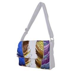 Feathers Design T- Shirtfeathers T- Shirt Full Print Messenger Bag (m)