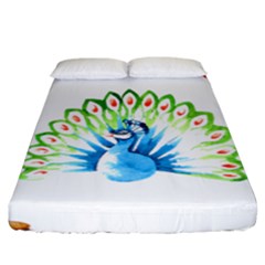 Peacock T-shirtsteal Your Heart Peacock 203 T-shirt Fitted Sheet (california King Size) by EnriqueJohnson