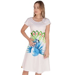 Peacock T-shirtsteal Your Heart Peacock 203 T-shirt Classic Short Sleeve Dress