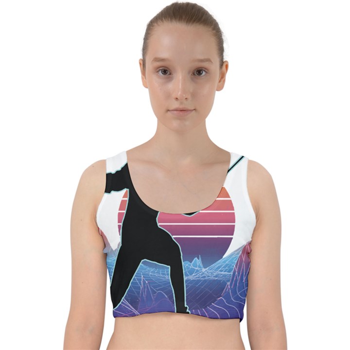 Fencing Funny T- Shirt Fencing Sport Fencing T- Shirt (1) Velvet Racer Back Crop Top