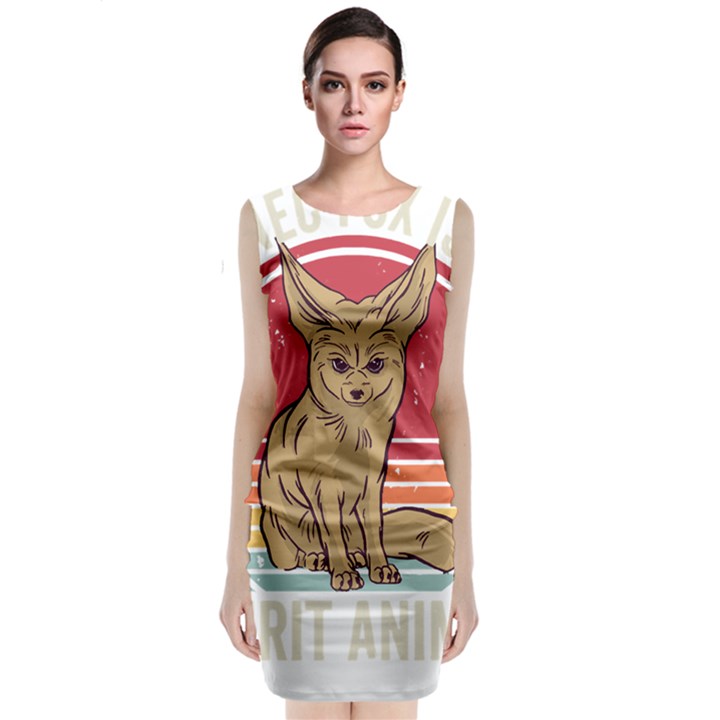 Fennec Fox T- Shirt Fennec Fox Is My Spirit Animal T- Shirt Sleeveless Velvet Midi Dress