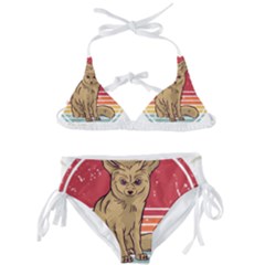 Fennec Fox T- Shirt Fennec Fox Is My Spirit Animal T- Shirt Kids  Classic Bikini Set by ZUXUMI