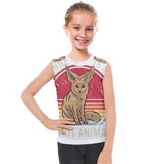 Fennec Fox T- Shirt Fennec Fox Is My Spirit Animal T- Shirt Kids  Mesh Tank Top by ZUXUMI