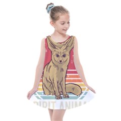 Fennec Fox T- Shirt Fennec Fox Is My Spirit Animal T- Shirt Kids  Summer Dress by ZUXUMI