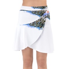 Breakwater Santa Cruz T- Shirt Lighthouse Breakwater Santa Cruz U S A Voyage Art Digital Painting Wa Wrap Front Skirt by JamesGoode