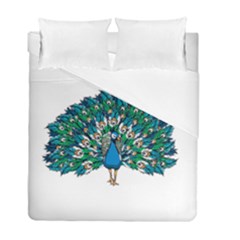 Peacock T-shirtwhite Look Calm Peacock 10 T-shirt Duvet Cover Double Side (full/ Double Size) by EnriqueJohnson