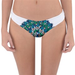 Peacock T-shirtwhite Look Calm Peacock 10 T-shirt Reversible Hipster Bikini Bottoms by EnriqueJohnson