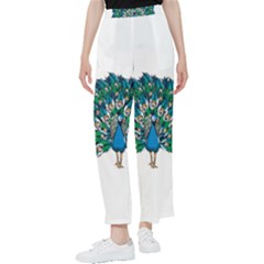 Peacock T-shirtwhite Look Calm Peacock 10 T-shirt Women s Pants  by EnriqueJohnson