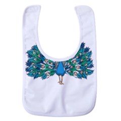 Peacock T-shirtwhite Look Calm Peacock 10 T-shirt Baby Bib by EnriqueJohnson