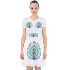 Peacock T-shirtwhite Look Calm Peacock 28 T-shirt (1) Adorable in Chiffon Dress