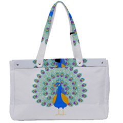 Peacock T-shirtwhite Look Calm Peacock 28 T-shirt (1) Canvas Work Bag