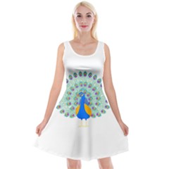 Peacock T-shirtwhite Look Calm Peacock 28 T-shirt (1) Reversible Velvet Sleeveless Dress