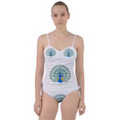 Peacock T-shirtwhite Look Calm Peacock 28 T-shirt (1) Sweetheart Tankini Set